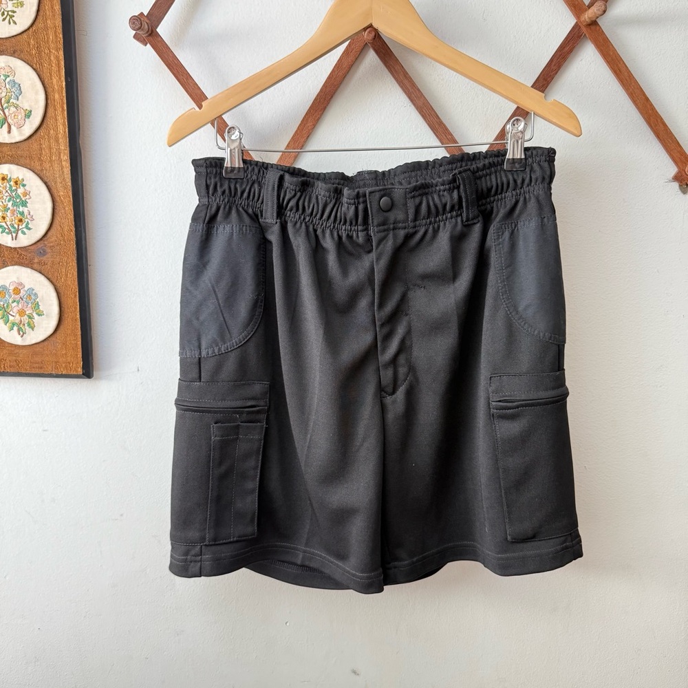 Vintage Athletic Black Cargo Performance Shorts